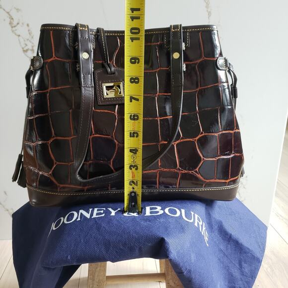 Dooney & Bourke Tassel Leather Bag Set Cognac 3 Pc Purse Wallet Keychain 1C872CG - Picture 8 of 15